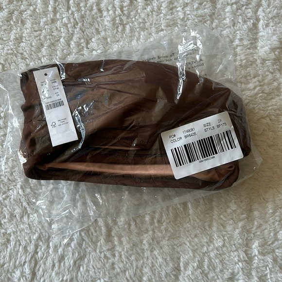 J. Crew O-Ring Tie Shoulder Bikini Top Size 2X Brown NWT - Picture 3 of 6